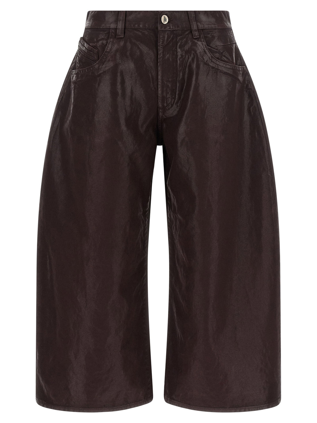 The Attico Cropped Pants Purple