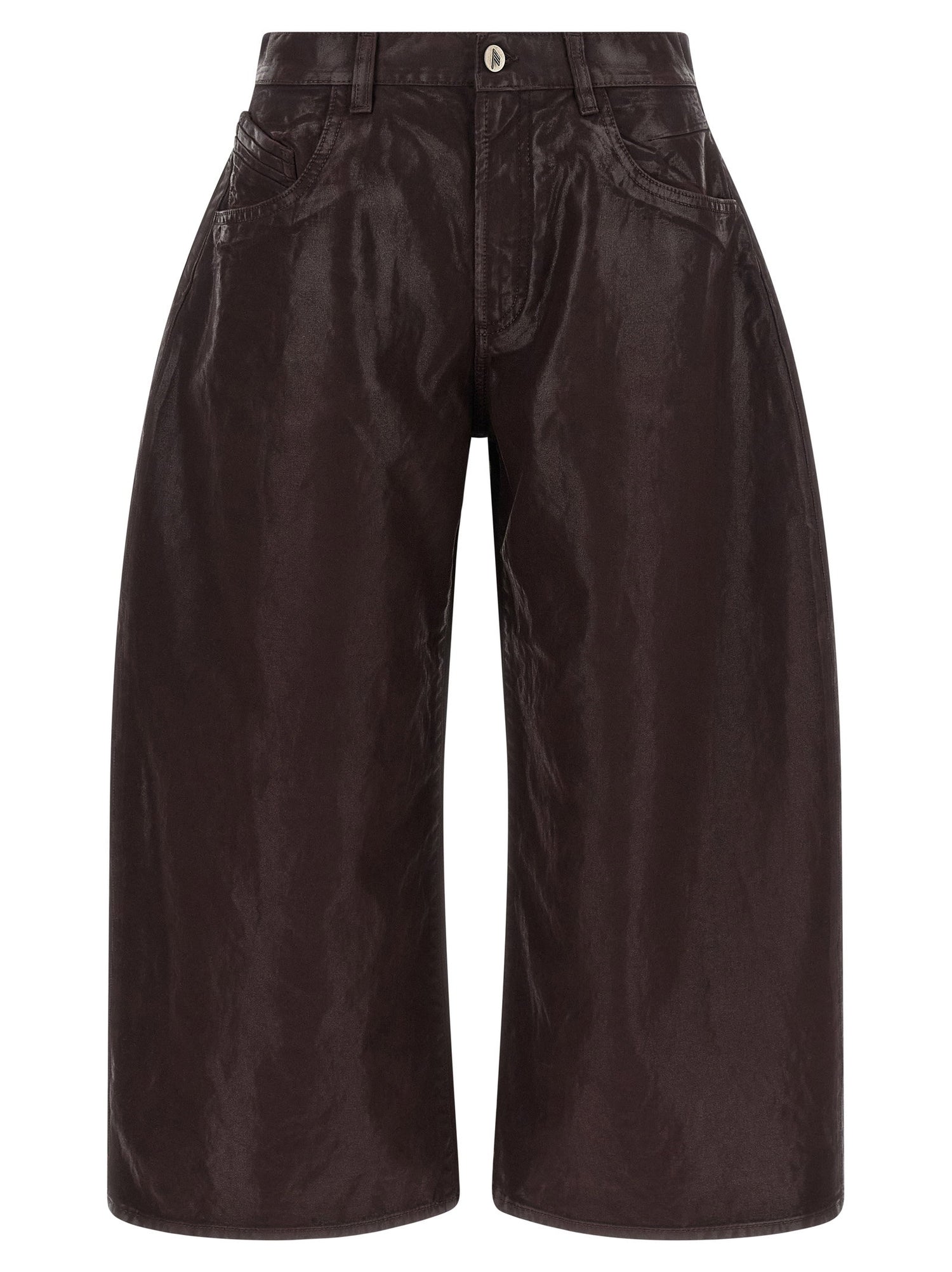 The Attico Cropped Pants Purple