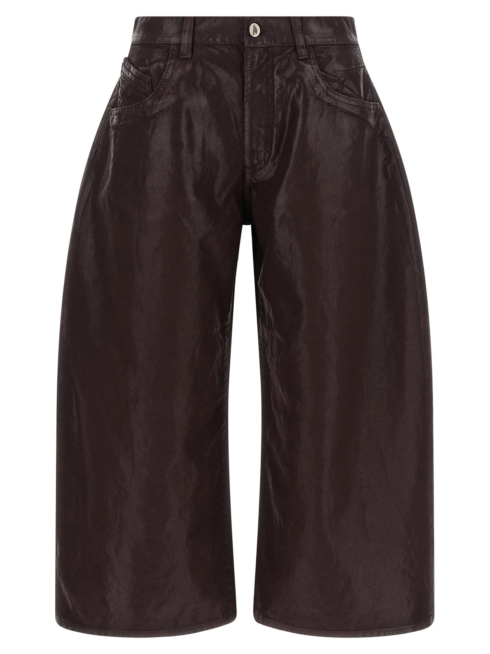 The Attico Cropped Pants Purple