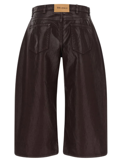 The Attico Cropped Pants Purple