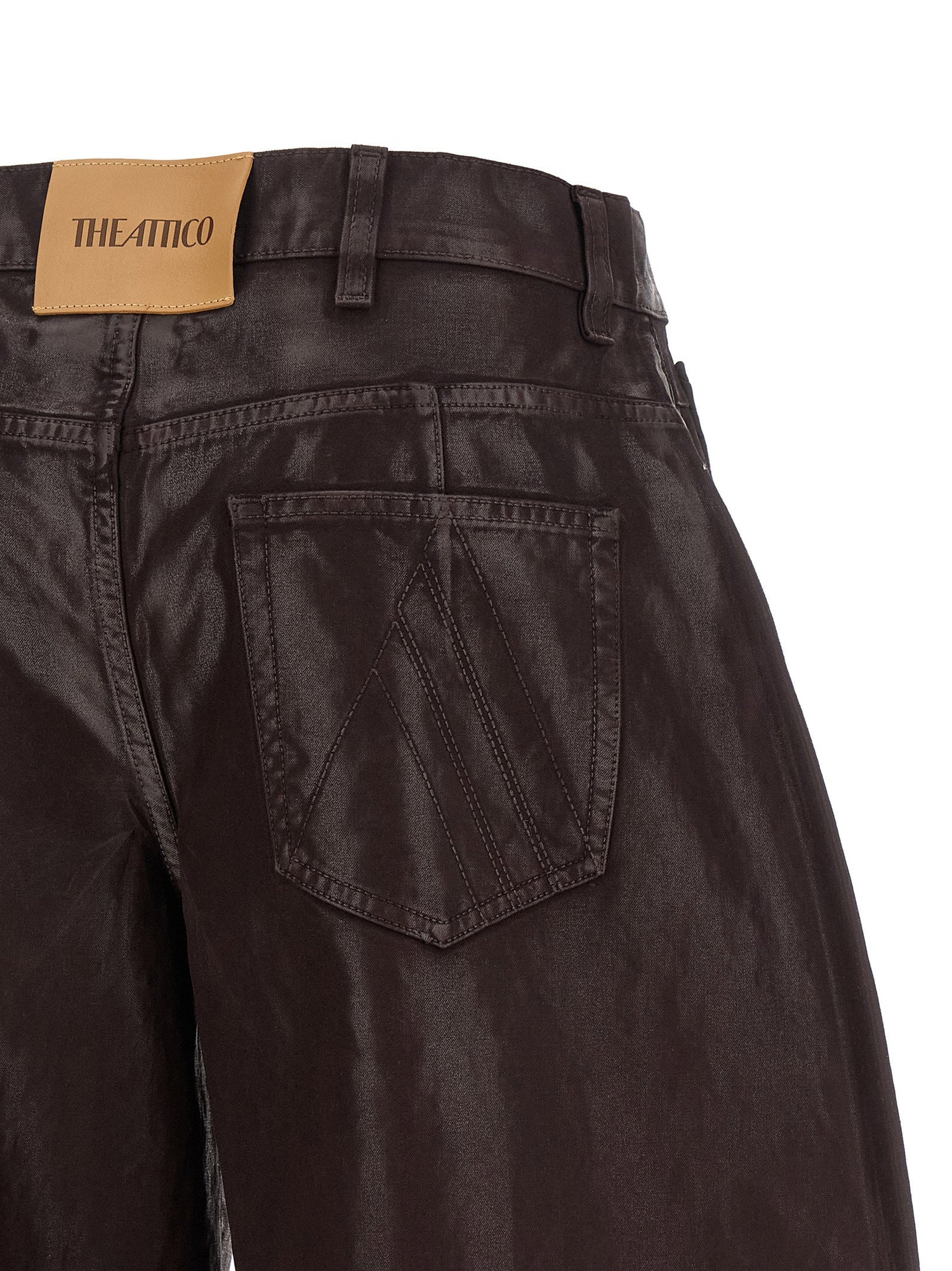 The Attico Cropped Pants Purple