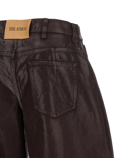 The Attico Cropped Pants Purple