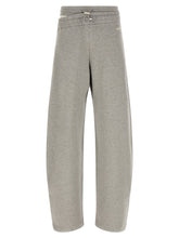 The Attico Asymmetrical Double Waist Trousers Gray