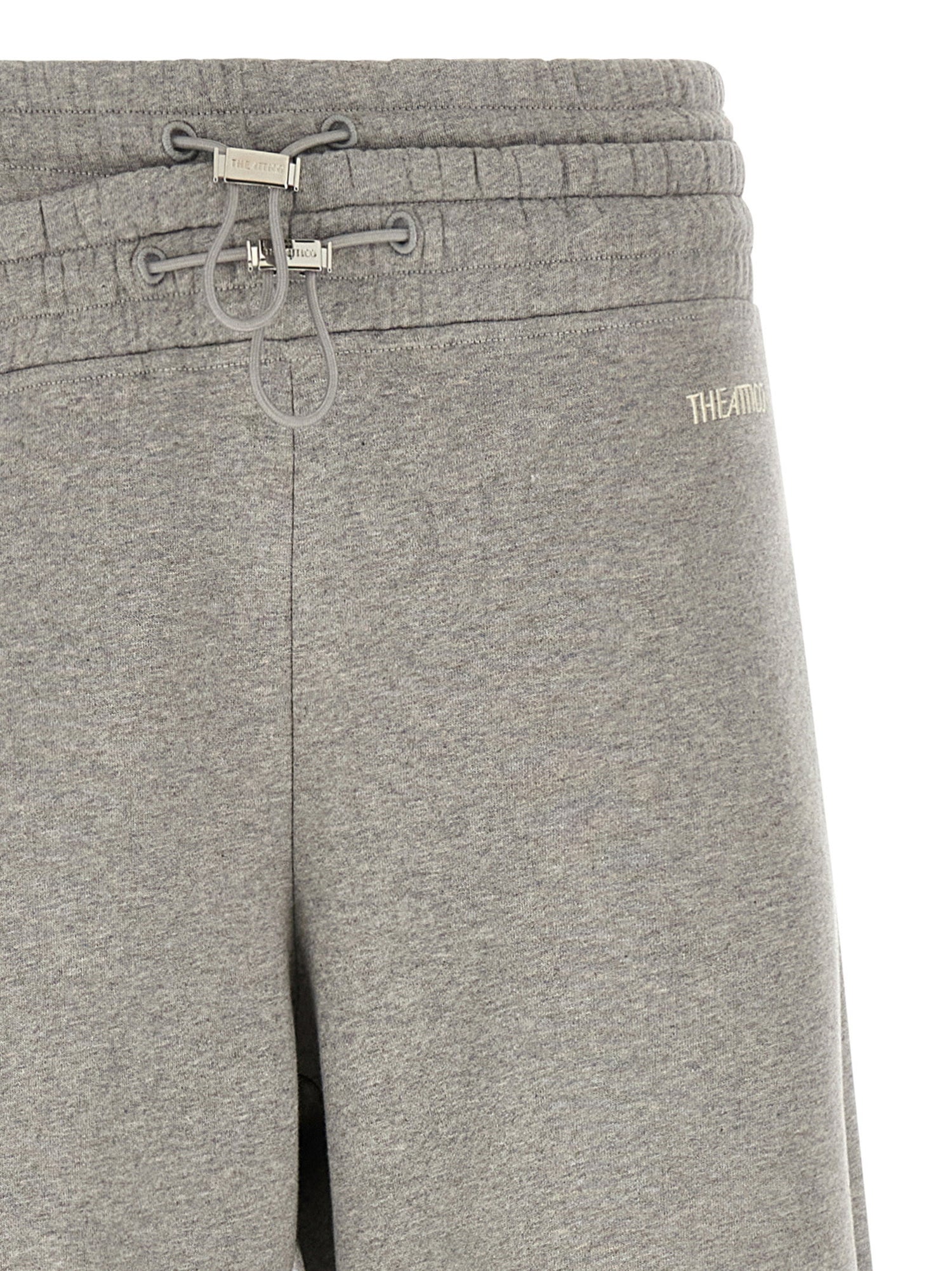The Attico Asymmetrical Double Waist Trousers Gray