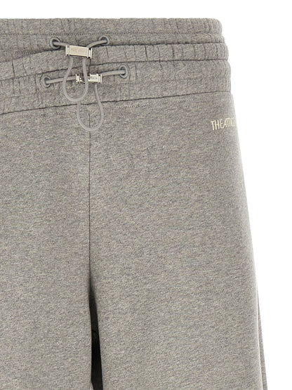 The Attico Asymmetrical Double Waist Trousers Gray