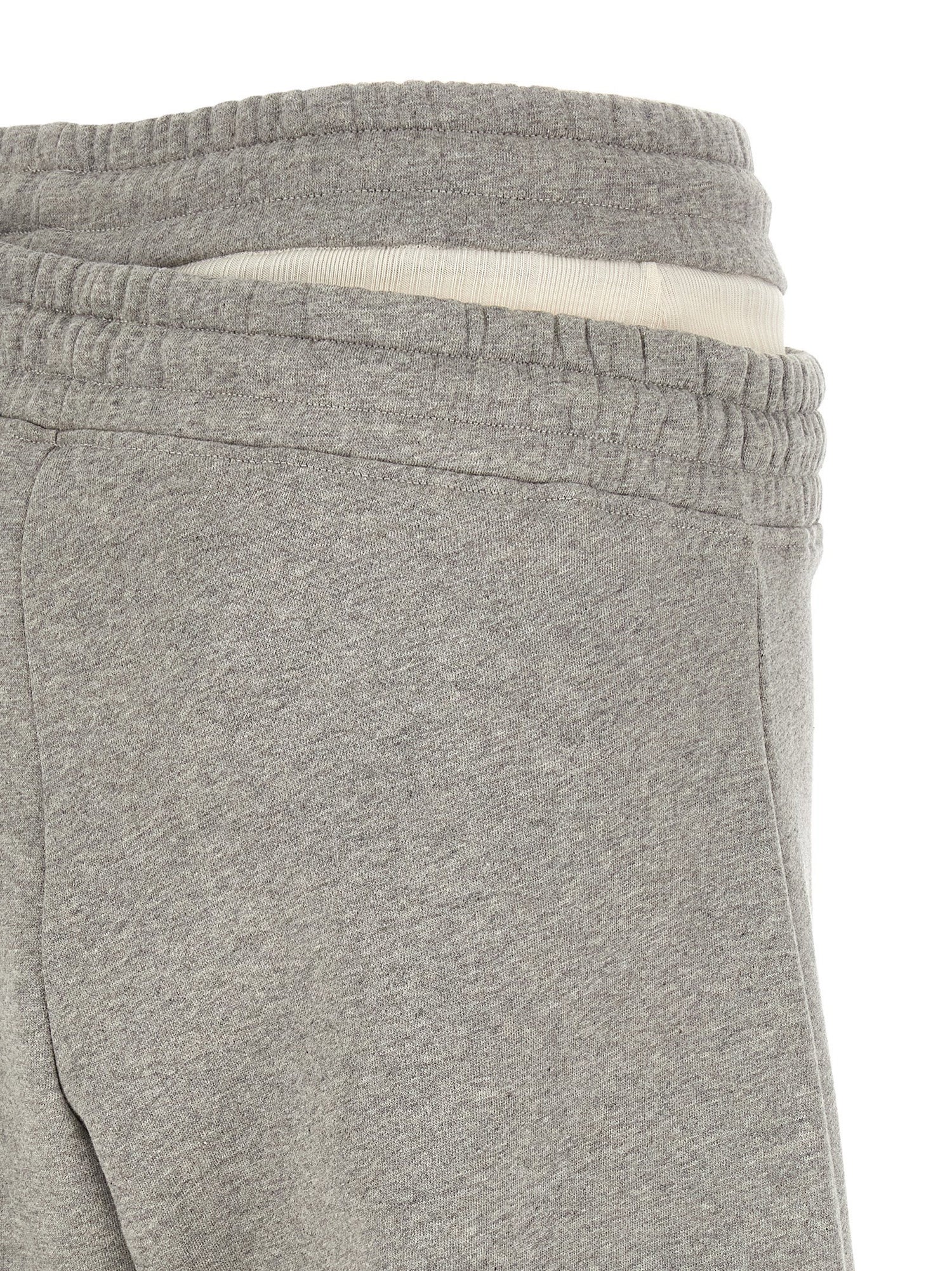 The Attico Asymmetrical Double Waist Trousers Gray