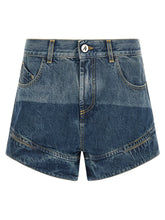 The Attico Cut-out Shorts Blue