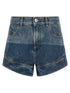 The Attico Cut-out Shorts Blue
