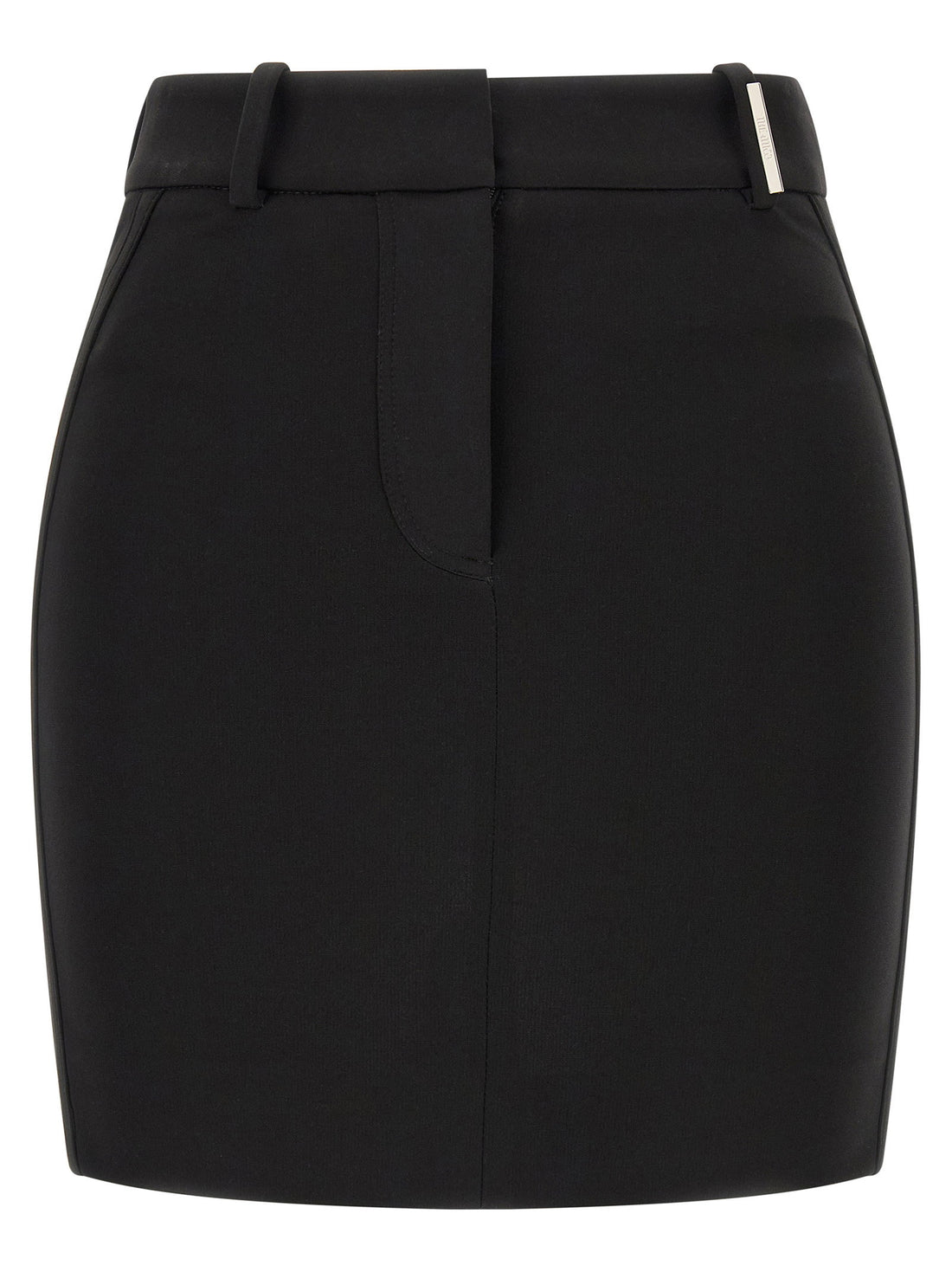 The Attico Metal Plate Skirt Black