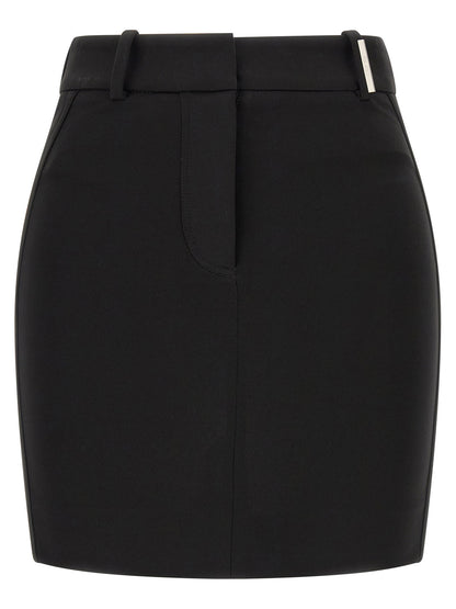 The Attico Metal Plate Skirt Black