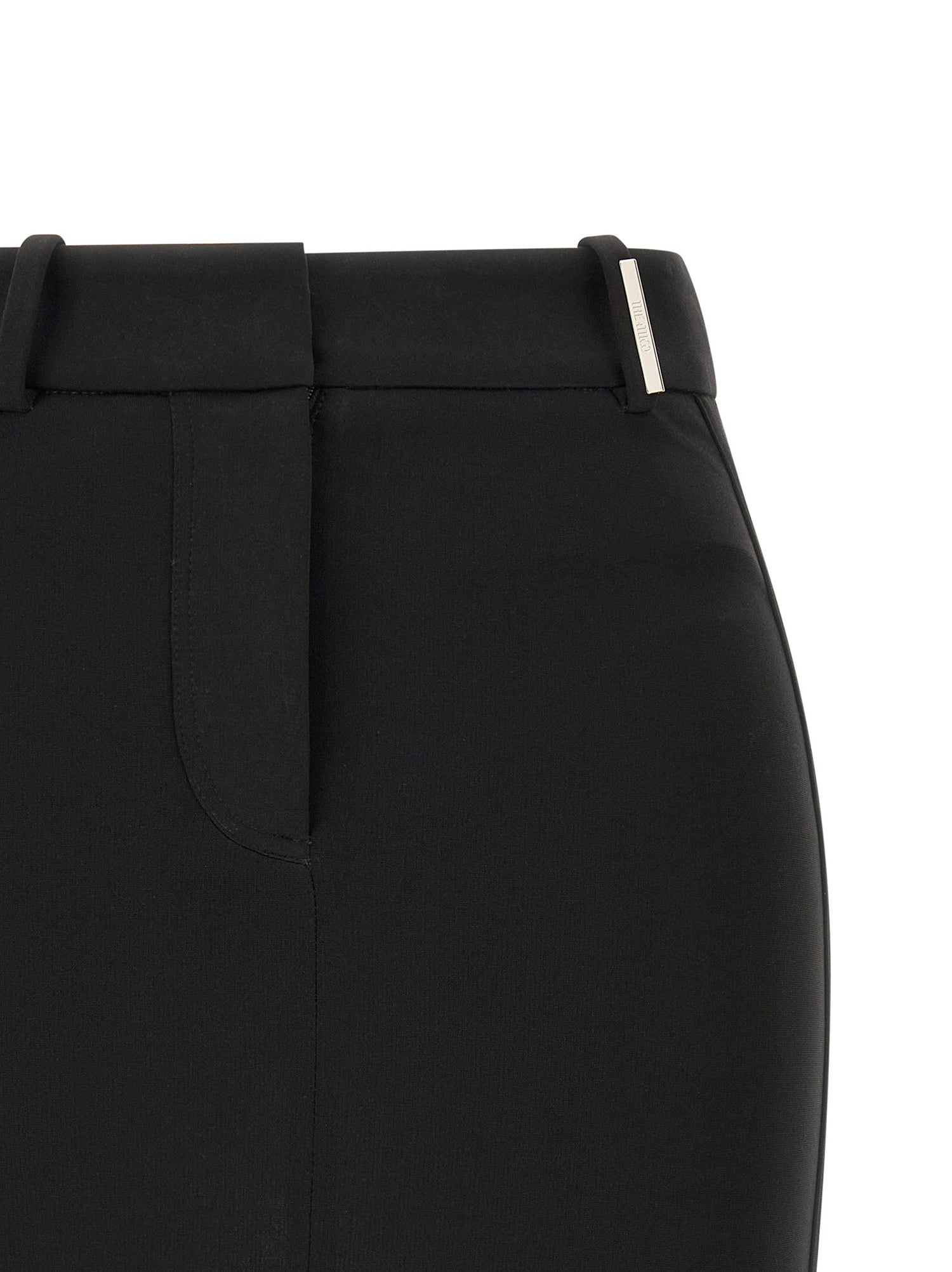 The Attico Metal Plate Skirt Black