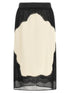 The Attico Lace Insert Skirt White/Black
