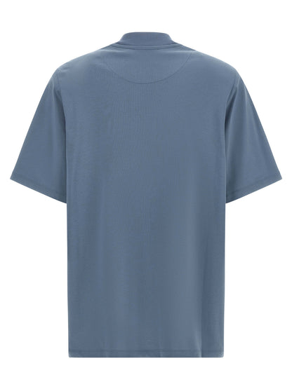 The Attico Mock-neck T-shirt Blue
