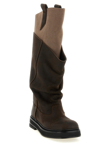 The Attico New Robin Passeggiata Boots Brown