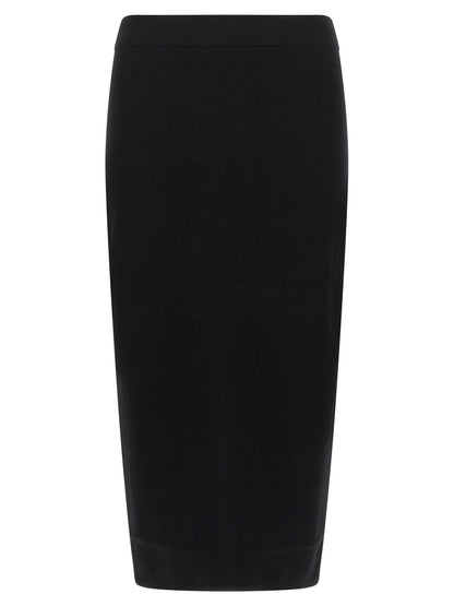 Max Mara Gamma Knit Sheath Skirt Black  