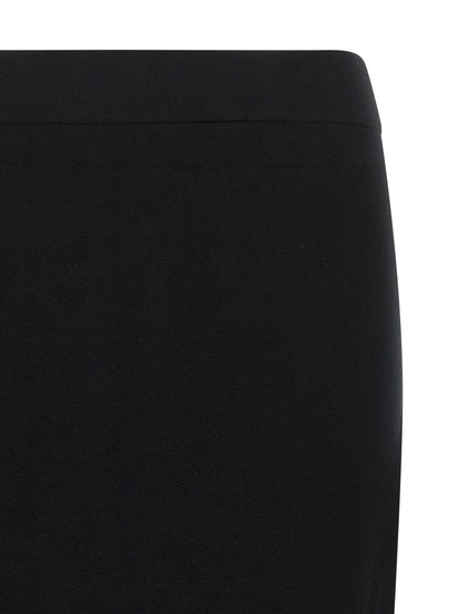 Max Mara Gamma Knit Sheath Skirt Black  