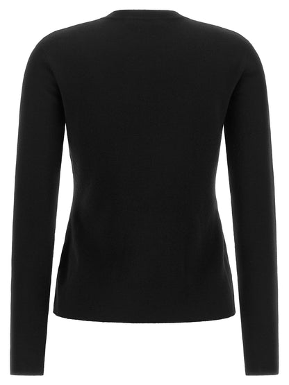 Max Mara Manto Sweater With Embossed Logo Black
