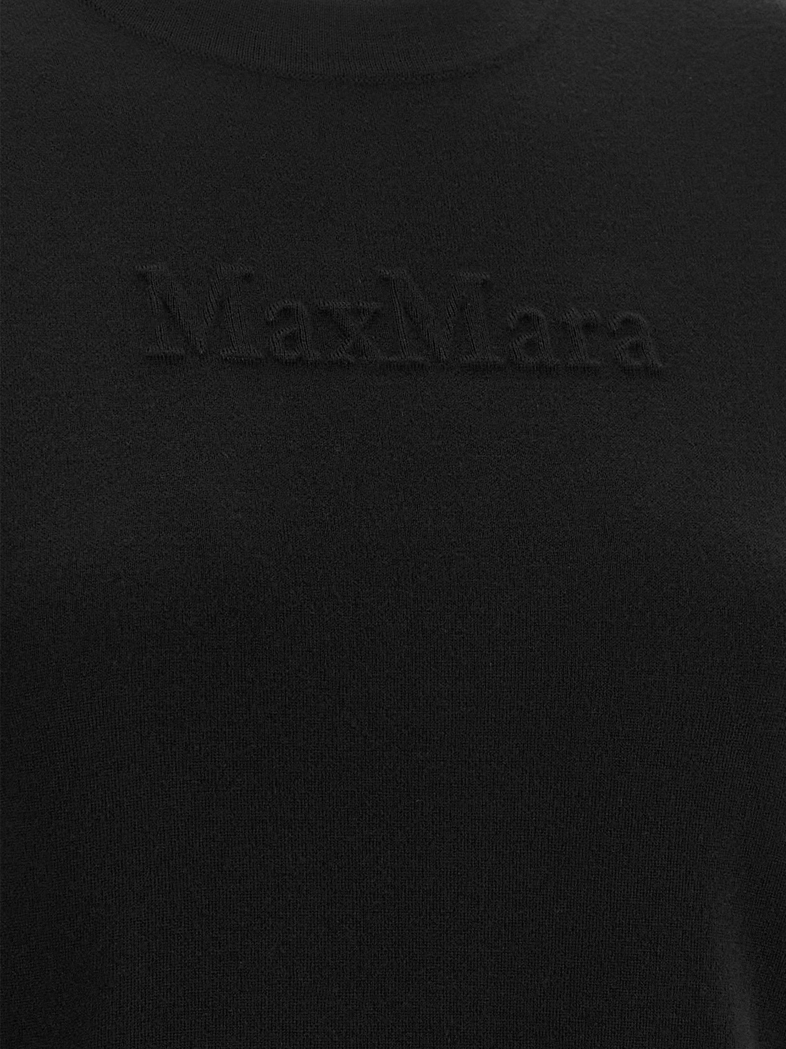 Max Mara Manto Sweater With Embossed Logo Black