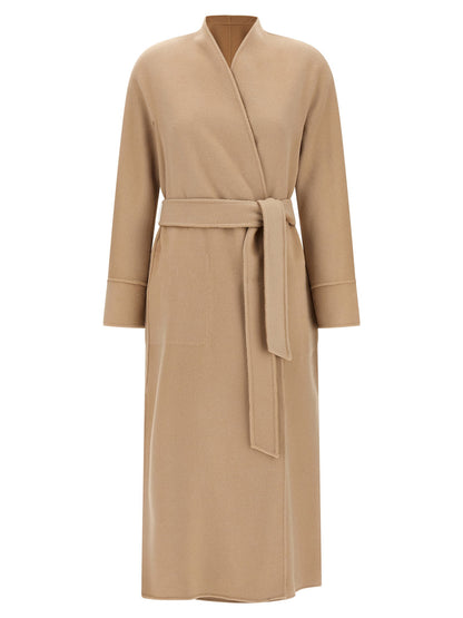 Max Mara Studio Nodo Reversible Coat Beige