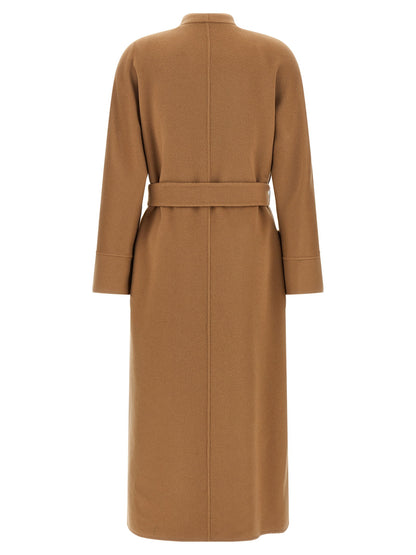 Max Mara Studio Nodo Reversible Coat Beige