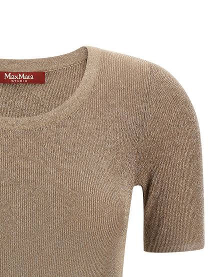 Max Mara Studio Mstsequoia T-shirt Beige