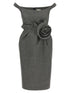 Magda Butrym 3d Flower Dress Gray