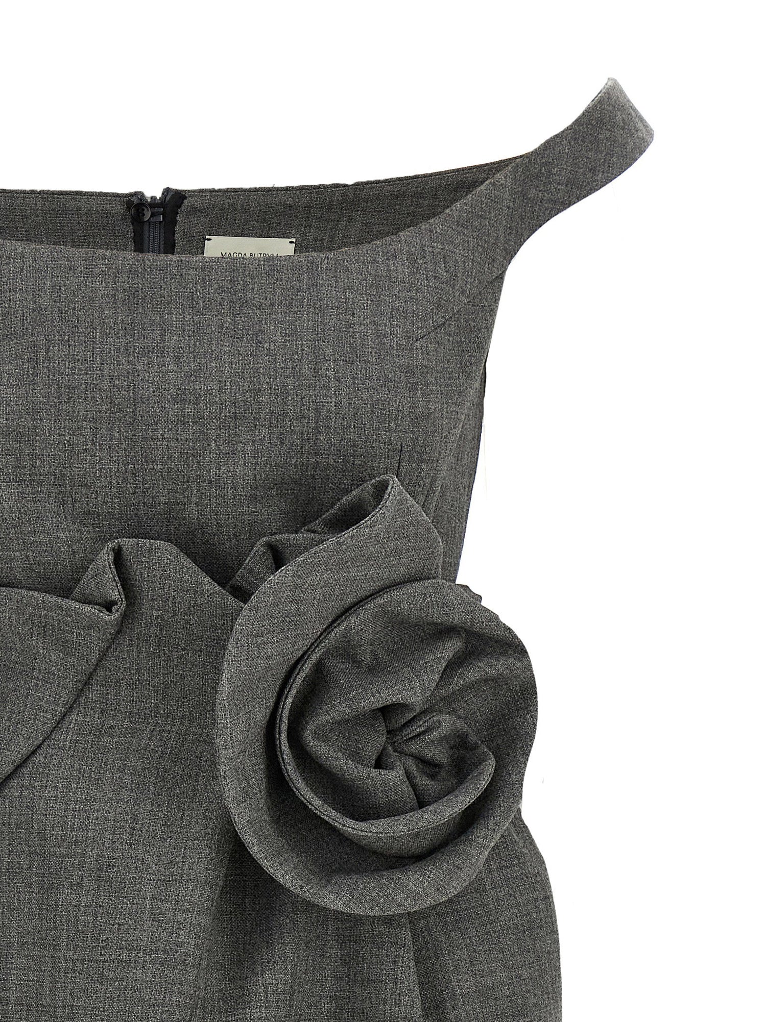 Magda Butrym 3d Flower Dress Gray