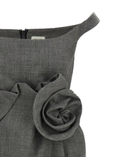 Magda Butrym 3d Flower Dress Gray