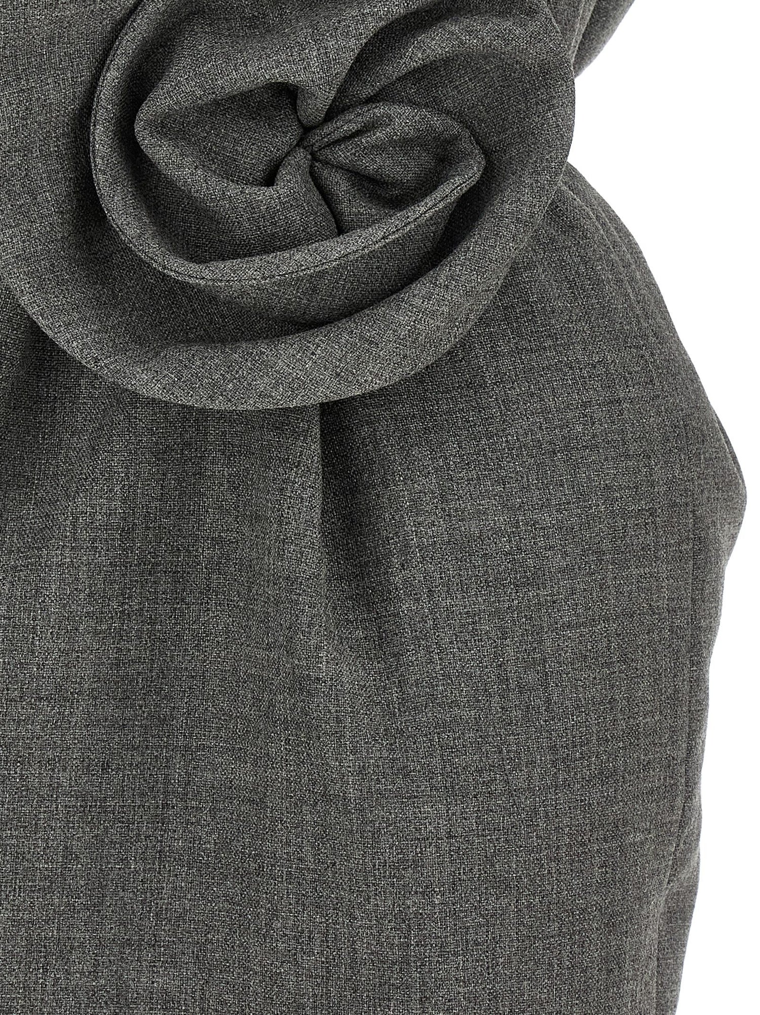 Magda Butrym 3d Flower Dress Gray