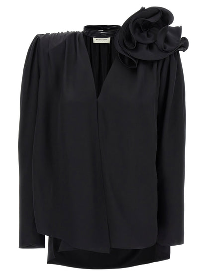 Magda Butrym Pf23 03 Blouse Black