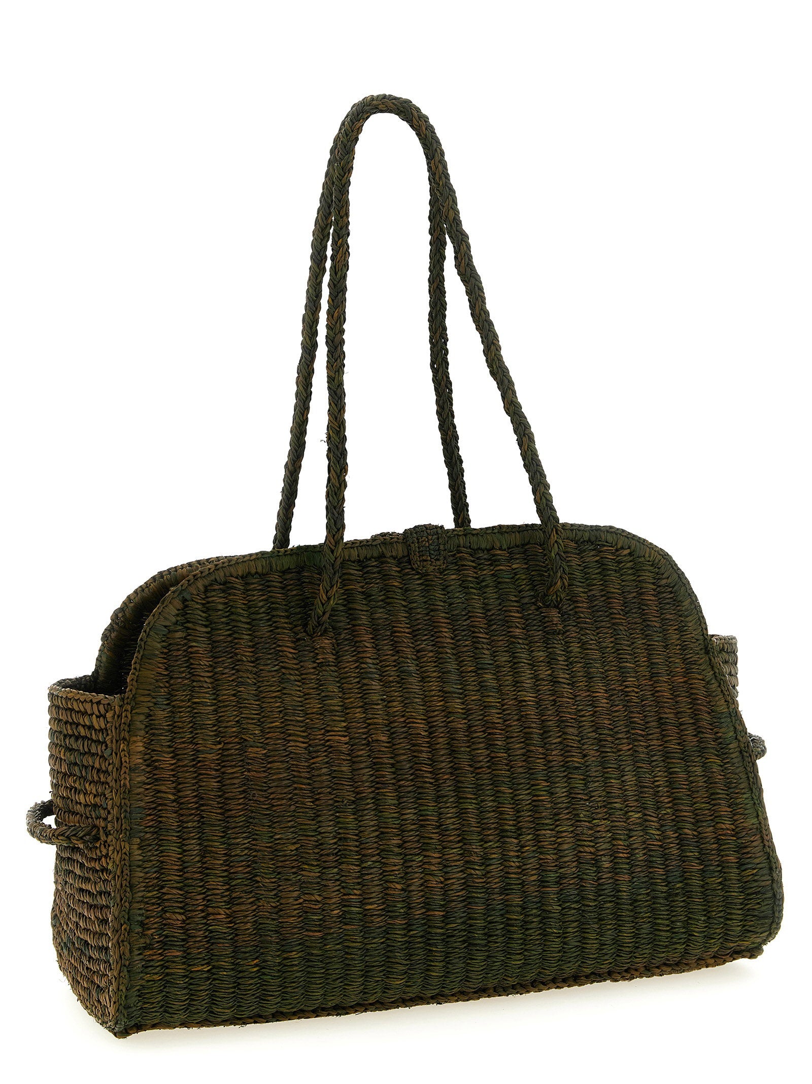 Jacquemus Le Turismo Raphia Shopping Bag Green