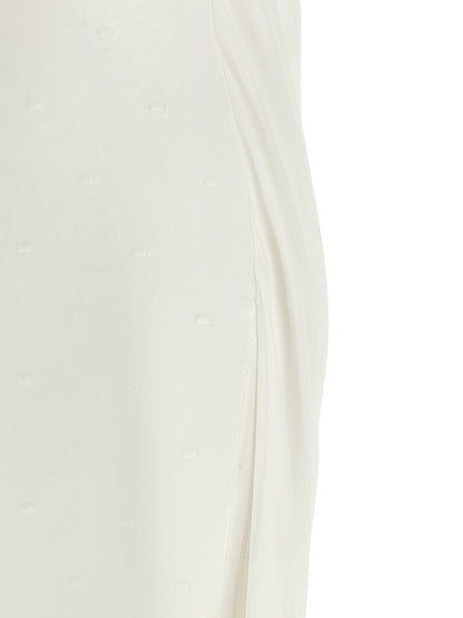 Jacquemus La Robe Maille Plumetis Dress White