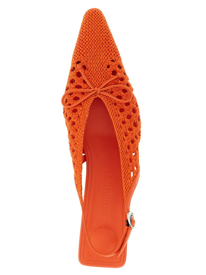 Jacquemus Les Slingbacks Cubisto B Slingback Orange