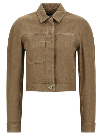 Jacquemus La Veste Ovalo Cargo Jacket Beige