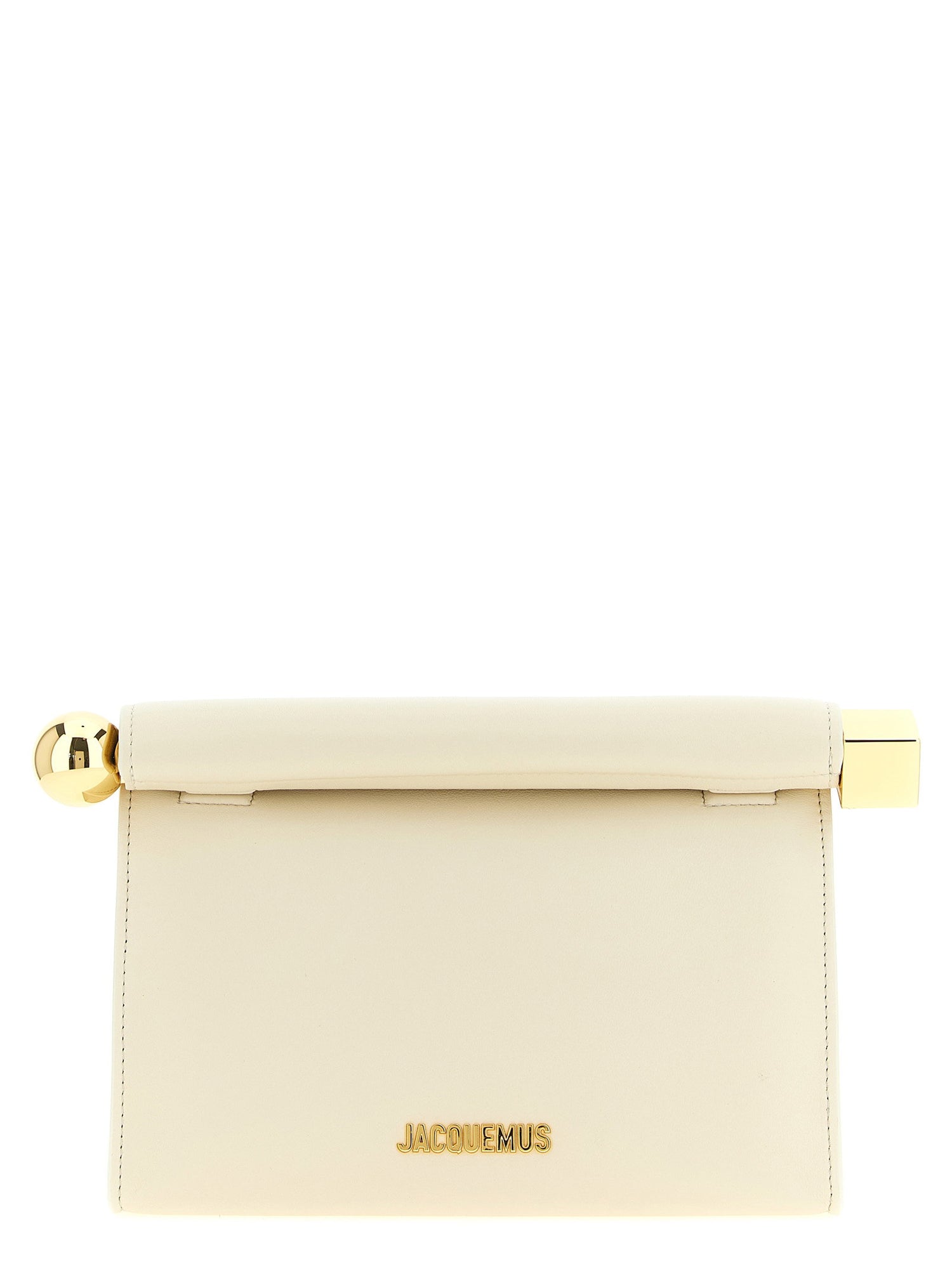 Jacquemus Le Sac Rond Carré Clutch White