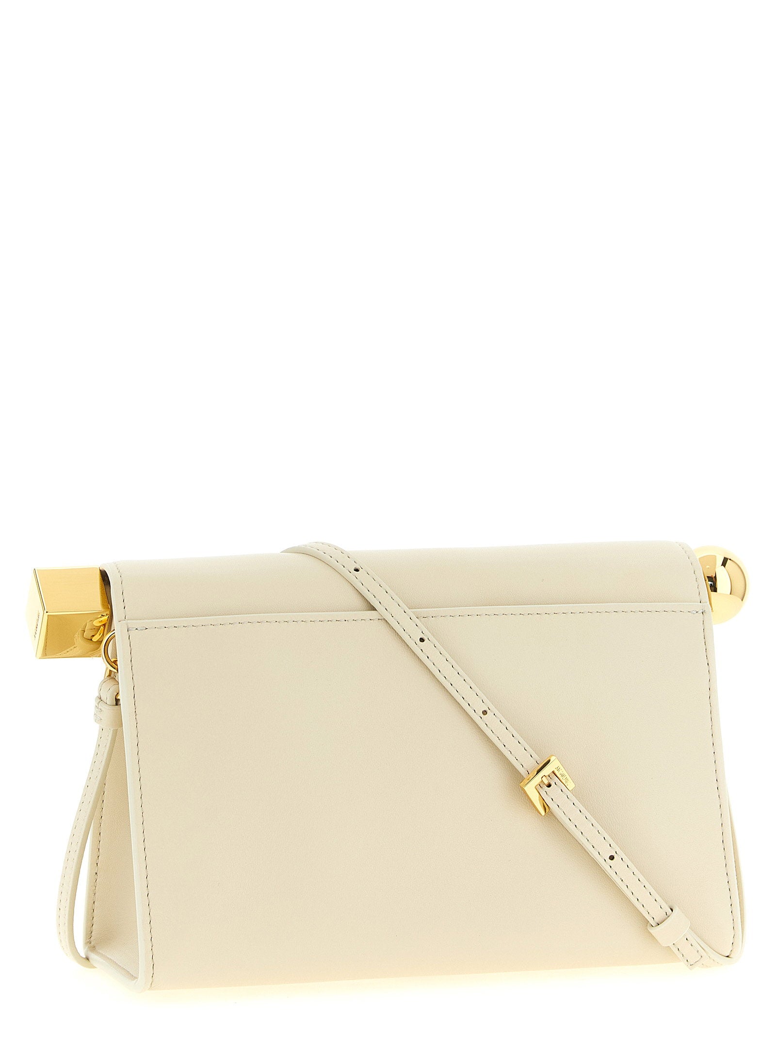 Jacquemus Le Sac Rond Carré Clutch White
