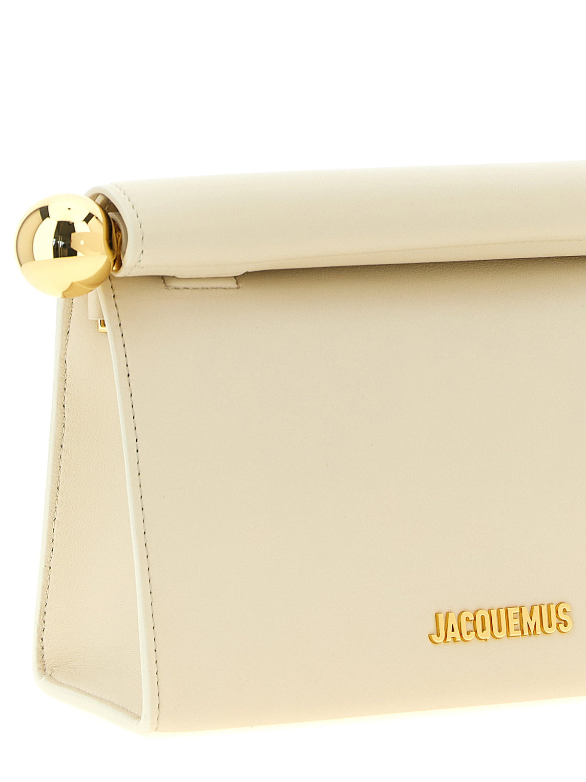 Jacquemus Le Sac Rond Carré Clutch White