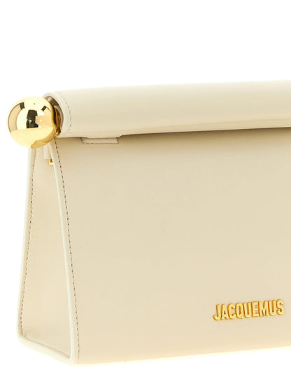 Jacquemus Le Sac Rond Carré Clutch White