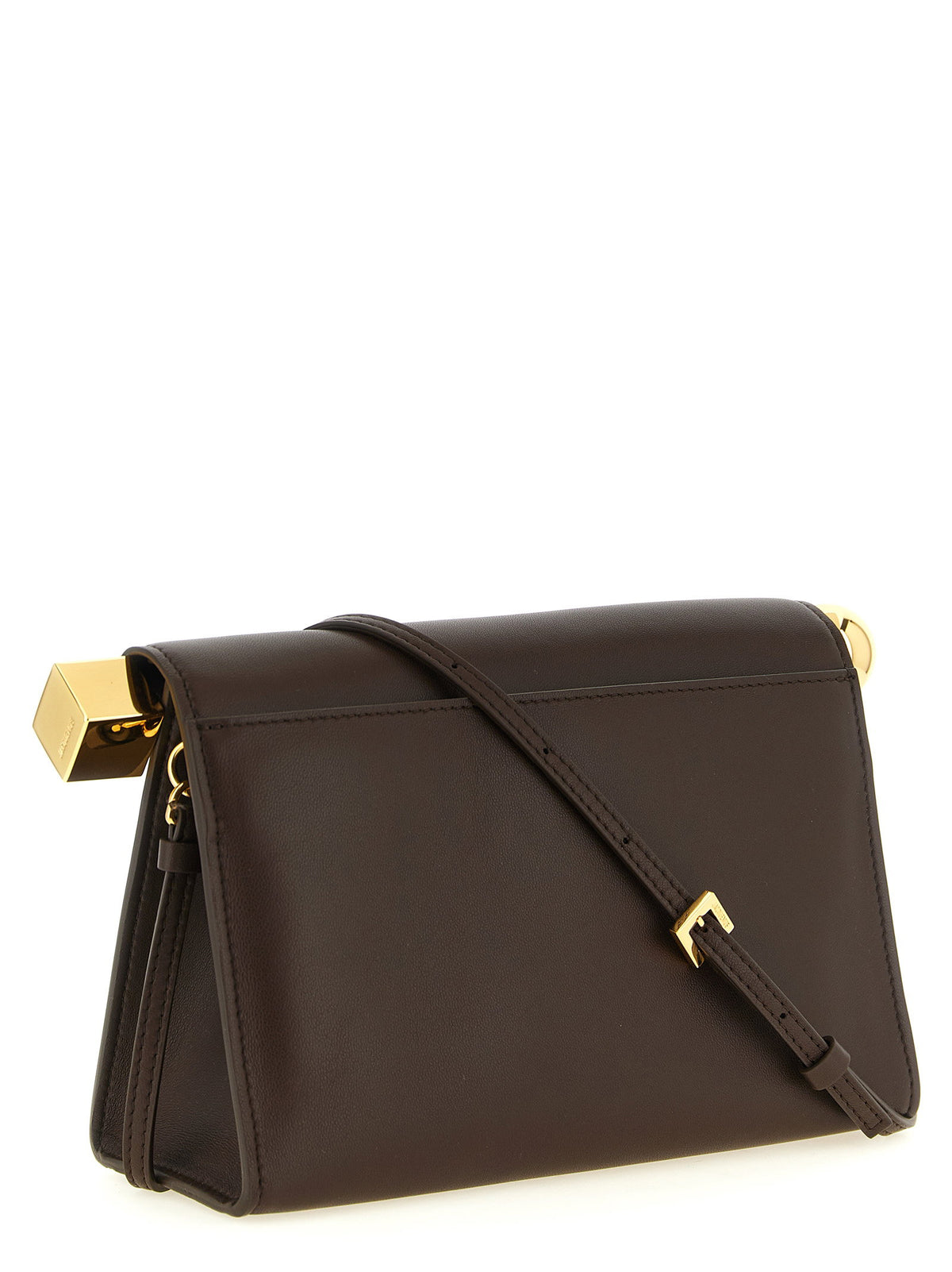 Jacquemus Le Sac Rond Carré Clutch Brown