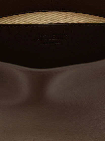 Jacquemus Le Sac Rond Carré Clutch Brown