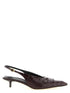 Jacquemus Les Slingbacks Cubisto B Slingback Bordeaux