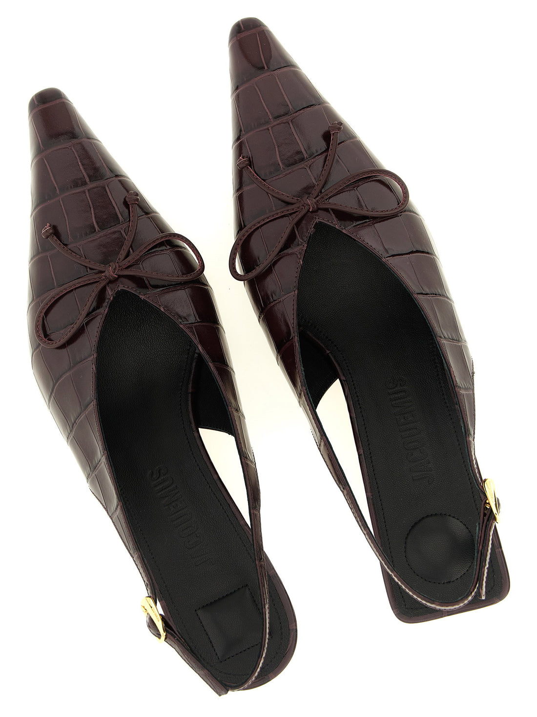 Jacquemus Les Slingbacks Cubisto B Slingback Bordeaux