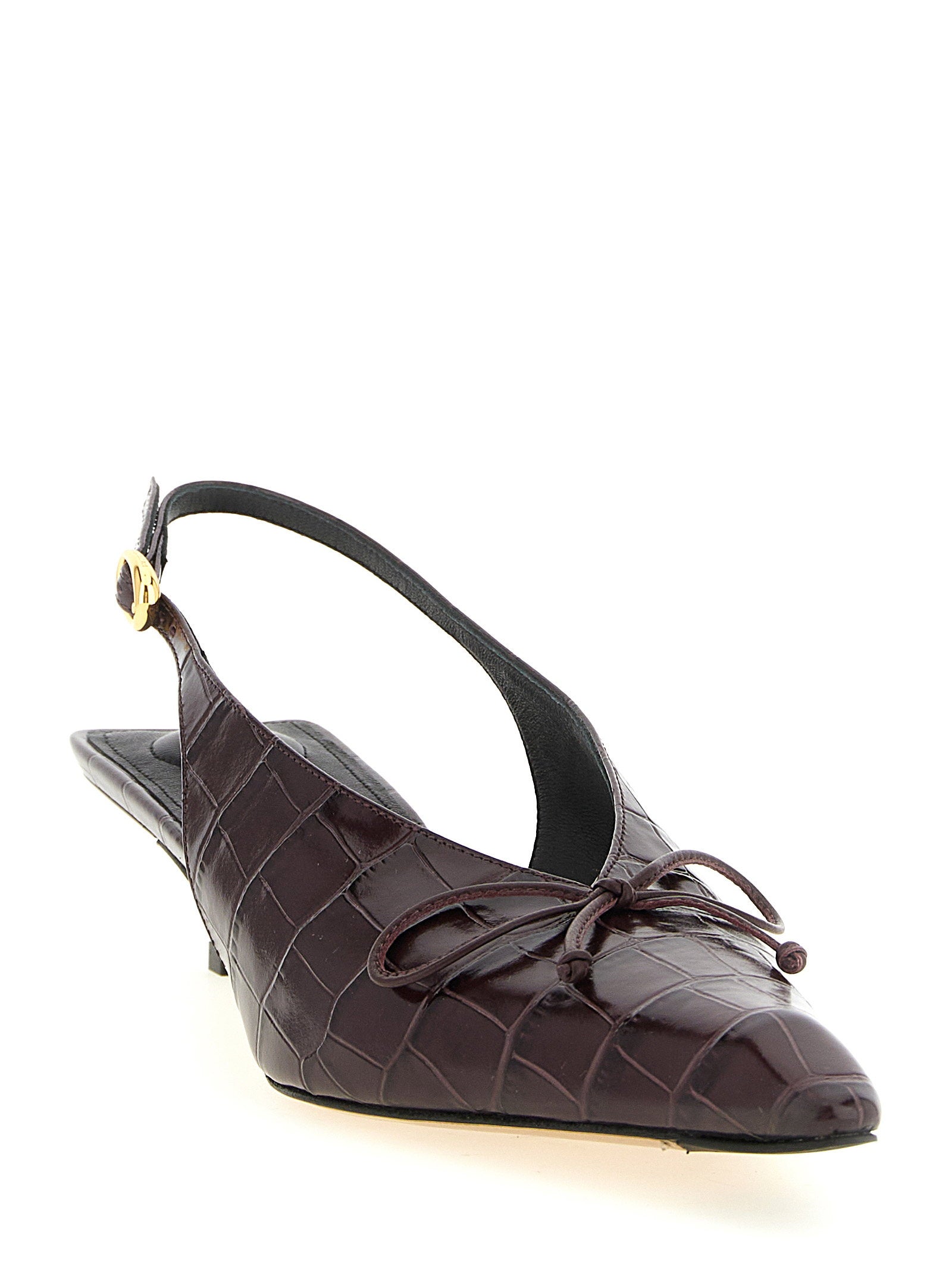 Jacquemus Les Slingbacks Cubisto B Slingback Bordeaux