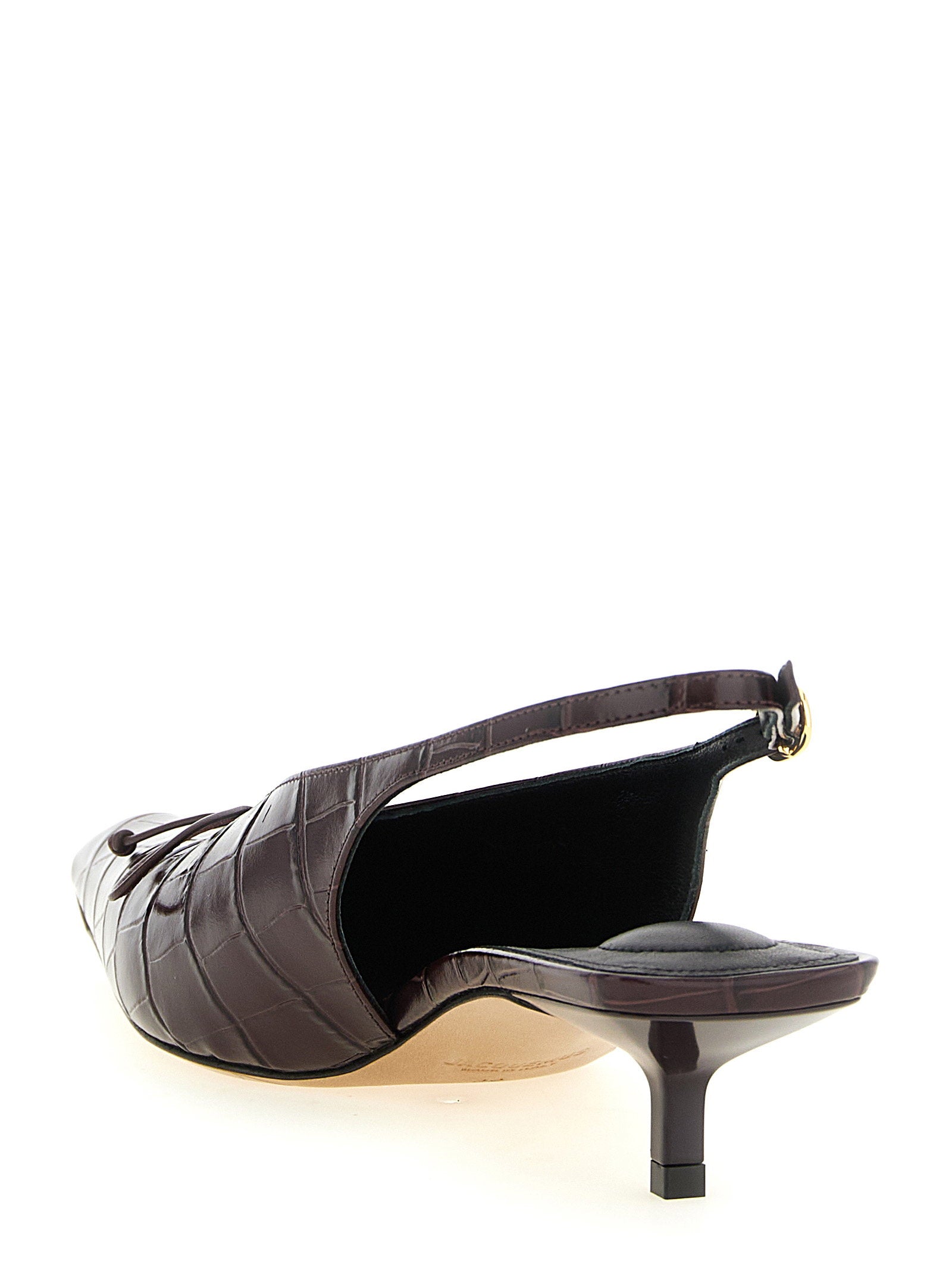 Jacquemus Les Slingbacks Cubisto B Slingback Bordeaux