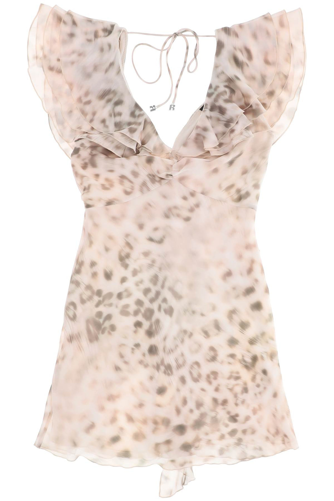 chiffon animal print mini dress