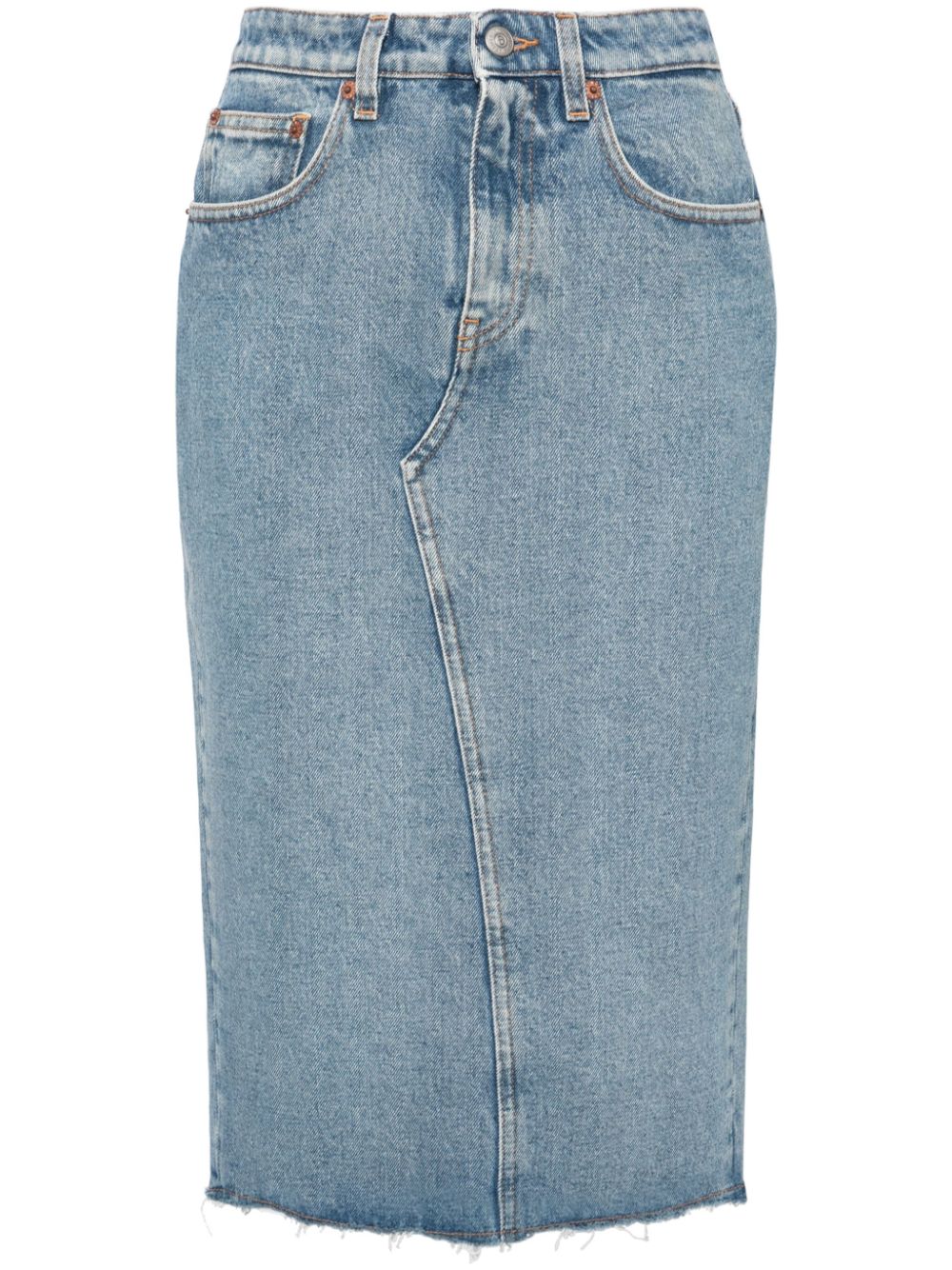 MM6 Maison Margiela Denim midi Skirts Blue