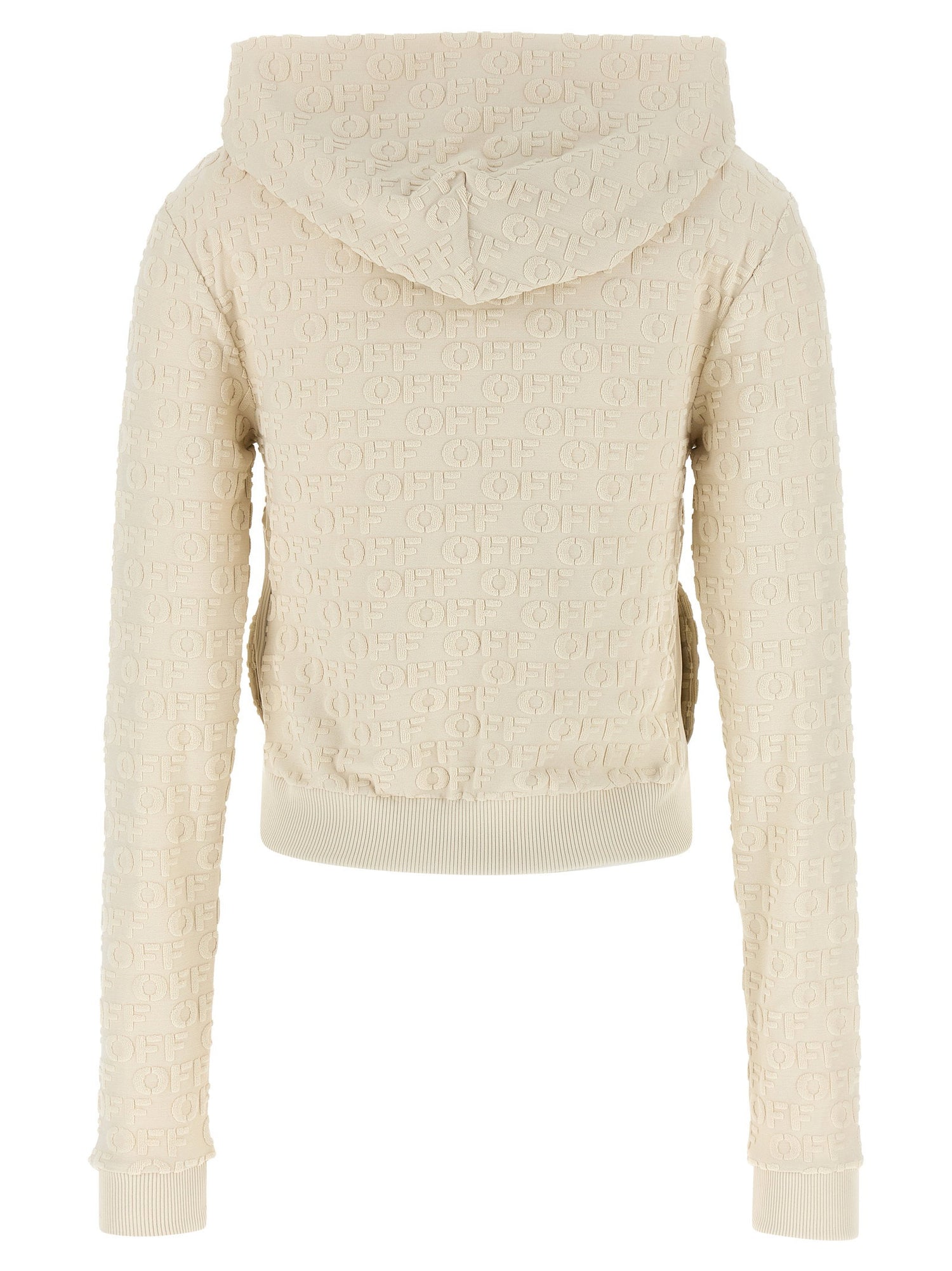 Off White Terry Off Sweatshirt Beige