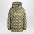 Moncler Green Diamond-Quilted Nylon Jacket with Double Zip Green
