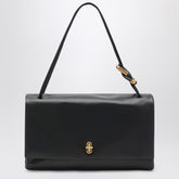 Marc Jacobs Large Dual Flap Shoulder Bag in Black Leather