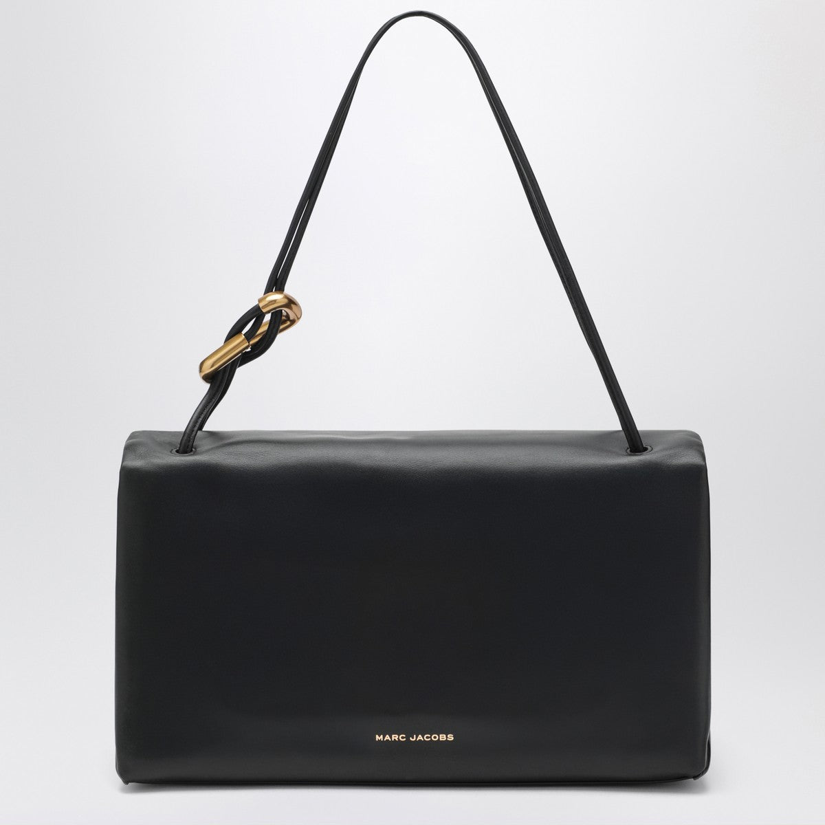 Marc Jacobs Large Dual Flap Shoulder Bag in Black Leather